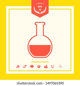 Test-tube symbol icon. Graphic elements for your design
