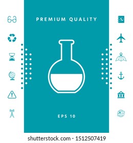 Test-tube symbol icon. Graphic elements for your design