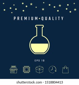 Test-tube symbol icon. Graphic elements for your design