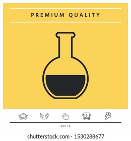 Test-tube symbol icon. Graphic elements for your design