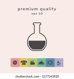 Test-tube symbol icon. Graphic elements for your design