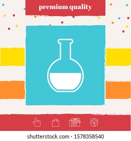 Test-tube symbol icon. Graphic elements for your design