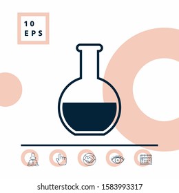 Test-tube symbol icon. Graphic elements for your design