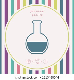 Test-tube symbol icon. Graphic elements for your design