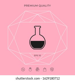 Test-tube symbol icon. Graphic elements for your design