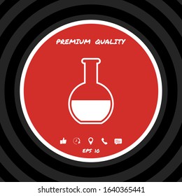 Test-tube symbol icon. Graphic elements for your design