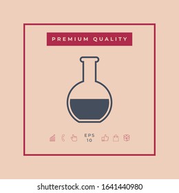 Test-tube symbol icon. Graphic elements for your design