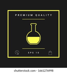 Test-tube symbol icon. Graphic elements for your design