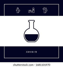 Test-tube symbol icon. Graphic elements for your design