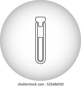 Test-tube symbol sign line icon on background