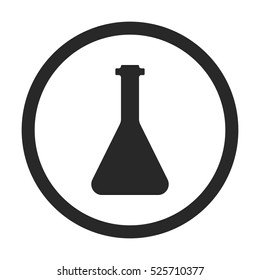 Test-tube symbol sign silhouette icon on background