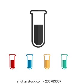 test-tube - vector icon, flat design
