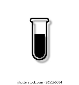  test-tube - vector icon with shadow
