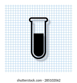 test-tube - vector icon with shadow