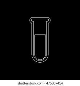 test-tube  - white vector icon