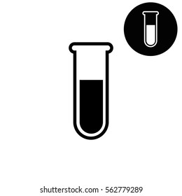 test-tube  - white vector icon