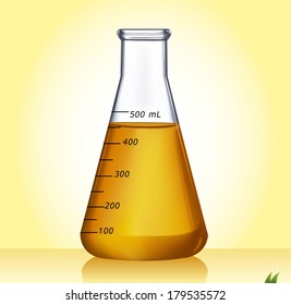 Test-tube with yellow liquid