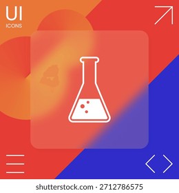 Teste-tubeicon com símbolo Bolhas, elementos para o seu design