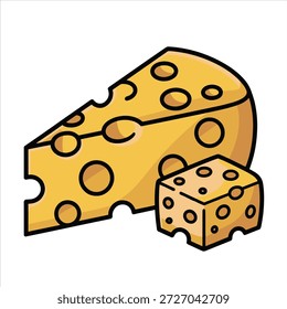 Testy cheese illustration vector design