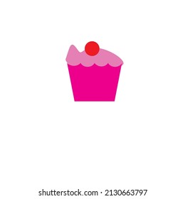 testy cup cake illustration or logo