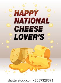 Testy and Delicious cheese with vector template design