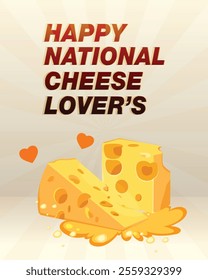 Testy and Delicious cheese with vector template design