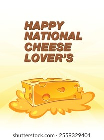 Testy and Delicious cheese with vector template design