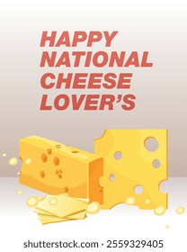 Testy and Delicious cheese with vector template design