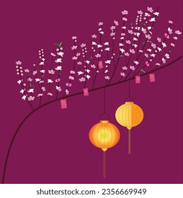 Tet holiday in Vietnam. Mid-autumn festival. Packaging, leaflet, invitation, greeting card, print... Traditional, familiar