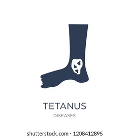 Tetanus icon. Trendy flat vector Tetanus icon on white background from Diseases collection, vector illustration can be use for web and mobile, eps10