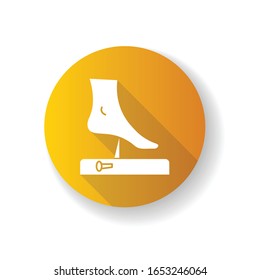 Tetanus RGB color icon. Infectious disease, bacterial infection. Clostridium tetani bacterium protection. Healthcare and medicine. Human foot and rusty nail silhouette RGB color illustration