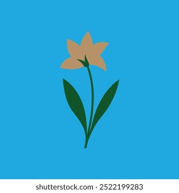 Tete a tete Daffodil flower vector art illustration features a vibrant, stylized depiction of daffodils in a clean, digital design format, perfect for use in print, web, and graphic design projects