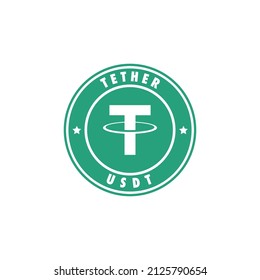 Icono de logotipo redondo de monedas. símbolo de pago de firma. Ilustración del círculo del emblema de la moneda criptográfica aislada en fondo blanco
