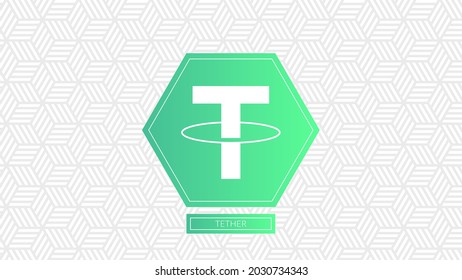 El logotipo de criptodivisa aislado en el fondo del patrón de degradado.