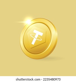 Tether Gold (XAUT)-Münze. Tether Gold ist ein Stablecoin unter dem Ticker XAUT.