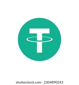 Tether logo isolated on white background. Cryptocurrency symbol modern, simple, vector, icon for website design, mobile app, ui. Vector Illustration