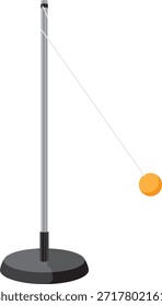 tetherball game metal pole vector.
