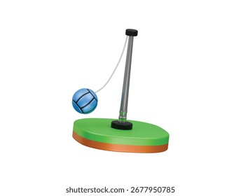 Icono de Tetherball Ilustración 3D Render