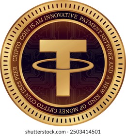 tether-usdt cryptocurrency images on abstract background. 3d illustrations.