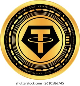tether-usdt cryptocurrency images on abstract background. 3d illustrations.
