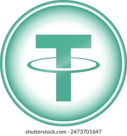 ilustraciones del logotipo de la criptomoneda de tether-usdt sobre fondo abstracto. ilustraciones 3d.