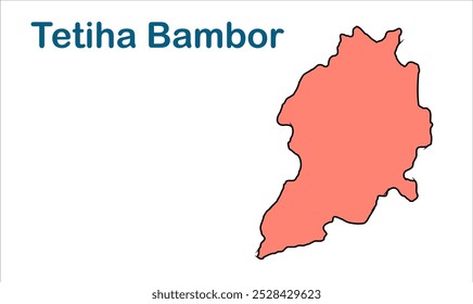 Mapa da subdivisão de Tetiha Bambor, Distrito de Munger, Estado de Bihar, República da Índia, Governo de Bihar, Território indiano, Índia Oriental, política, aldeia, turismo