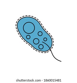 ícono de línea de virus de bacterias tetra coccus. elemento de iconos de ilustración del virus de la bacteria. los símbolos de signos pueden utilizarse para el logotipo web aplicación móvil UI