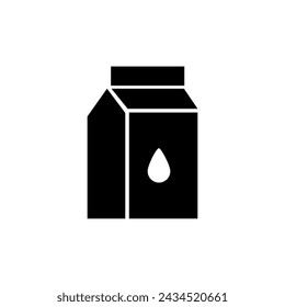 tetra pack vector glyph flat icon flat simple illustration on white background..eps