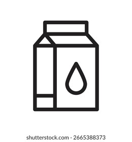 Icono de contorno de Vector de Tetra Pack. Archivo EPS 10 