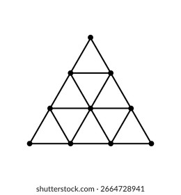 O Símbolo Tetractys, design de vetor simples