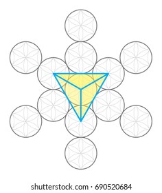 Tetrahedron icon vector