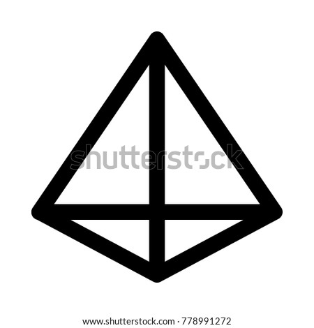 tetrahedron triangular pyramid stock vector royalty free 778991272