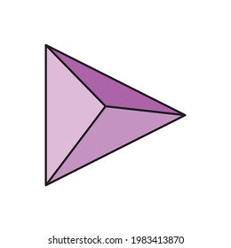 tetrahedron or triangular pyramid shape