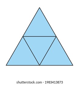tetrahedron or triangular pyramid shape